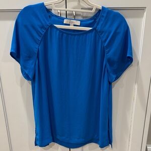 LOFT Women's Bright Blue Short Sleeve Top